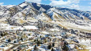 View of mountain feature with a residential view