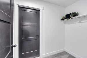 Spacious closet featuring carpet floors