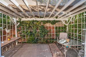 View of patio / terrace featuring a pergola