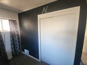 Bedroom #1 Upstairs with Chalk Board Wall.