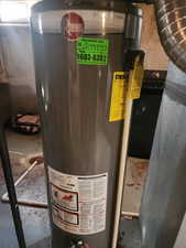 Utility room with water heater