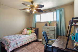 Bedroom with ceiling fan