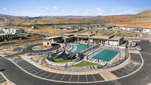 Bird's eye view with a residential view and a mountain view