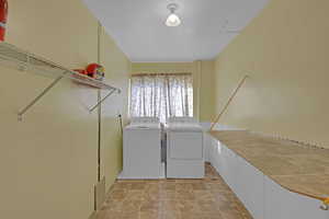 Laundry area featuring laundry area and separate washer and dryer