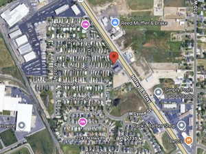 Aerial map of property and surrounding area