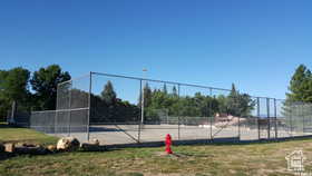 View of sport court with fence
