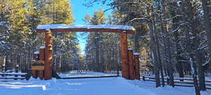 View of property's community with fence