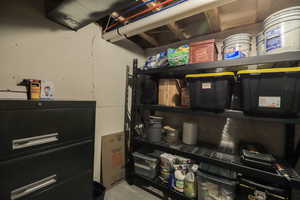 Storage area in basement