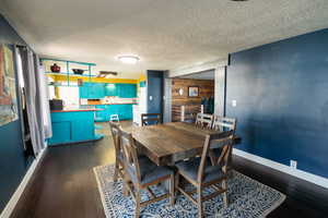 Dining area with bamboo flooring