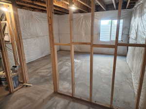 View of below grade area