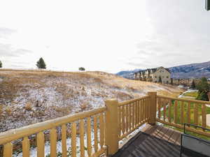 Deck with a mountain view