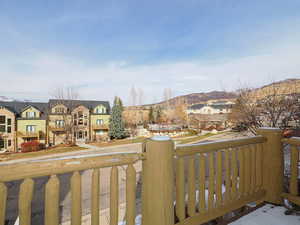 Exterior space with a residential view and a mountain view