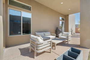 View of patio featuring an outdoor area