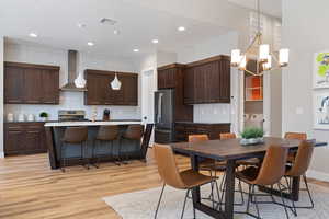 Dining area and kitchen