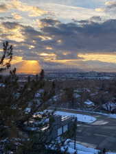 Exterior space featuring a mountain view