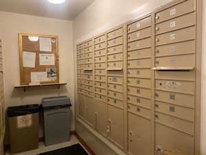 Mail room on main level (3rd floor)