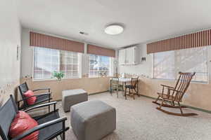 Living area with baseboards