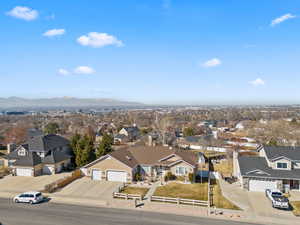 Bird's eye view with a mountain view and a residential view