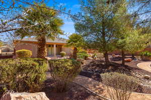 View of front of property featuring fence