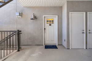 View of doorway to property