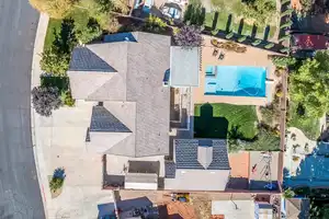 Birds eye view of property