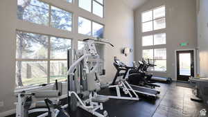 Gym with baseboards