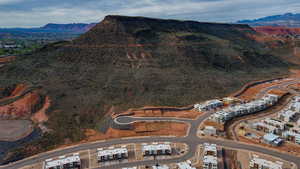 Exterior space featuring a mountain view