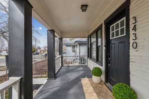 View of patio / terrace with covered porch