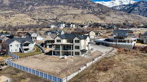 Bird's eye view with a mountain view and a residential view