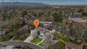 Bird's eye view with a residential view and a mountain view