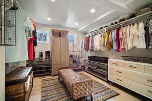 View of walk in closet