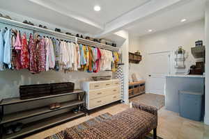 View of walk in closet