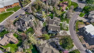 Birds eye view of property featuring a residential view