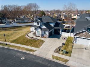 Drone / aerial view with a residential view