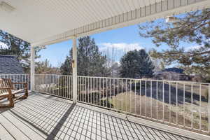 View of wooden deck