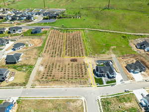Aerial view with a rural view