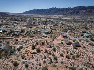 erial view with a mountain view and view of desert