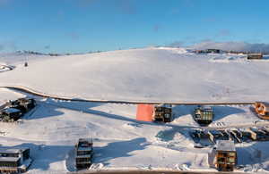 View of snowy aerial view