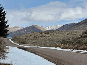Mountain view to north east of lot