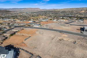 Aerial view with a residential view and a mountain view