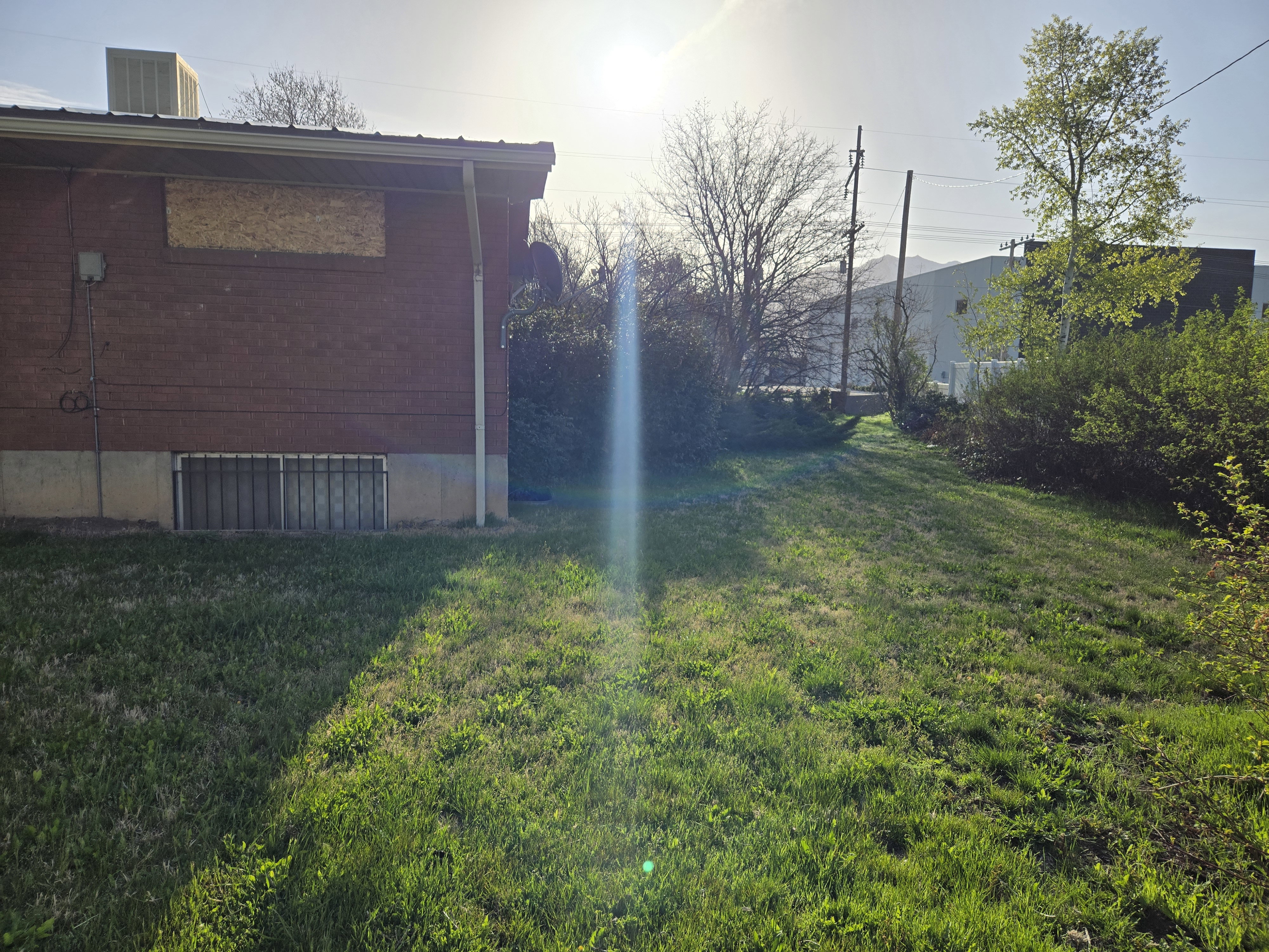 View of yard with central air condition unit
