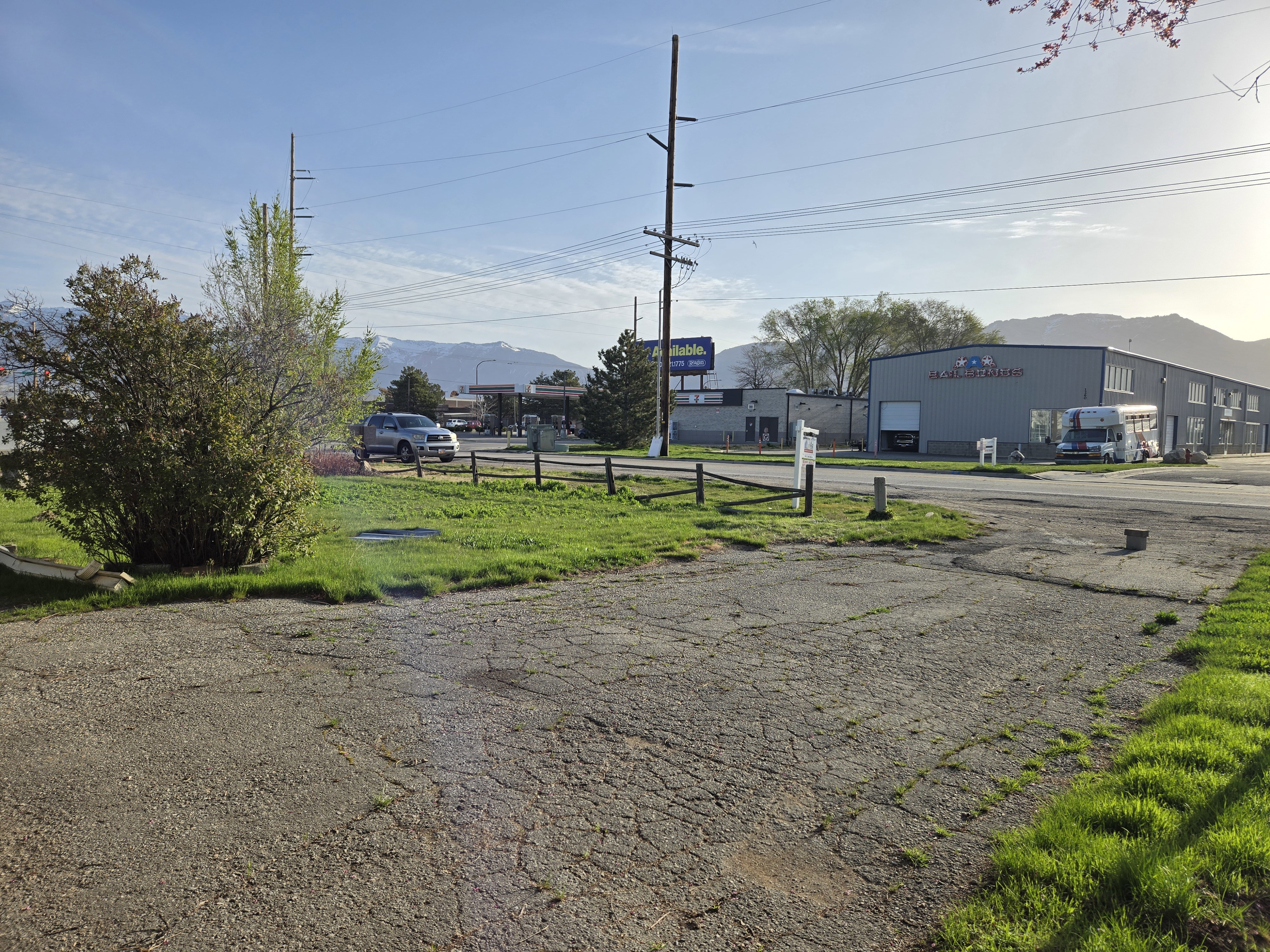 View of street with a mountain view