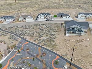 Bird's eye view with a residential view