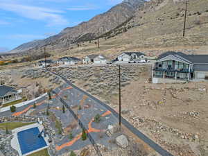 Exterior space with a residential view and a mountain view