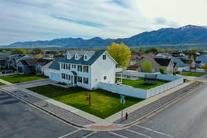 Exterior space featuring a residential view and a mountain view