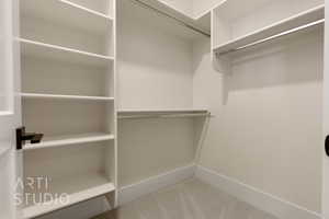 View of spacious closet