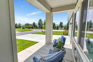 View of patio / terrace with a porch