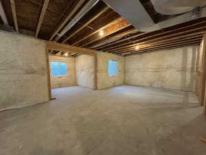 Basement with a wealth of natural light