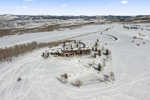 View of snowy aerial view