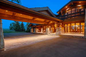 View of patio featuring driveway